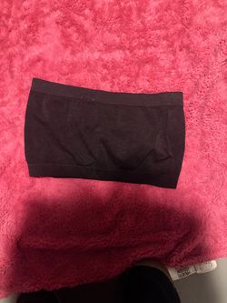 Black Seamless Bandeau Top