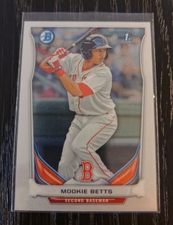2014 Mookie Betts 1st Bowman Chrome Baseball Card