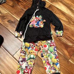 Baby boy Mario boutique sweat outfit. Size 3/6 months