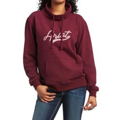 Ariat REAL Logo Script Cowl Sweatshirt Size Medium