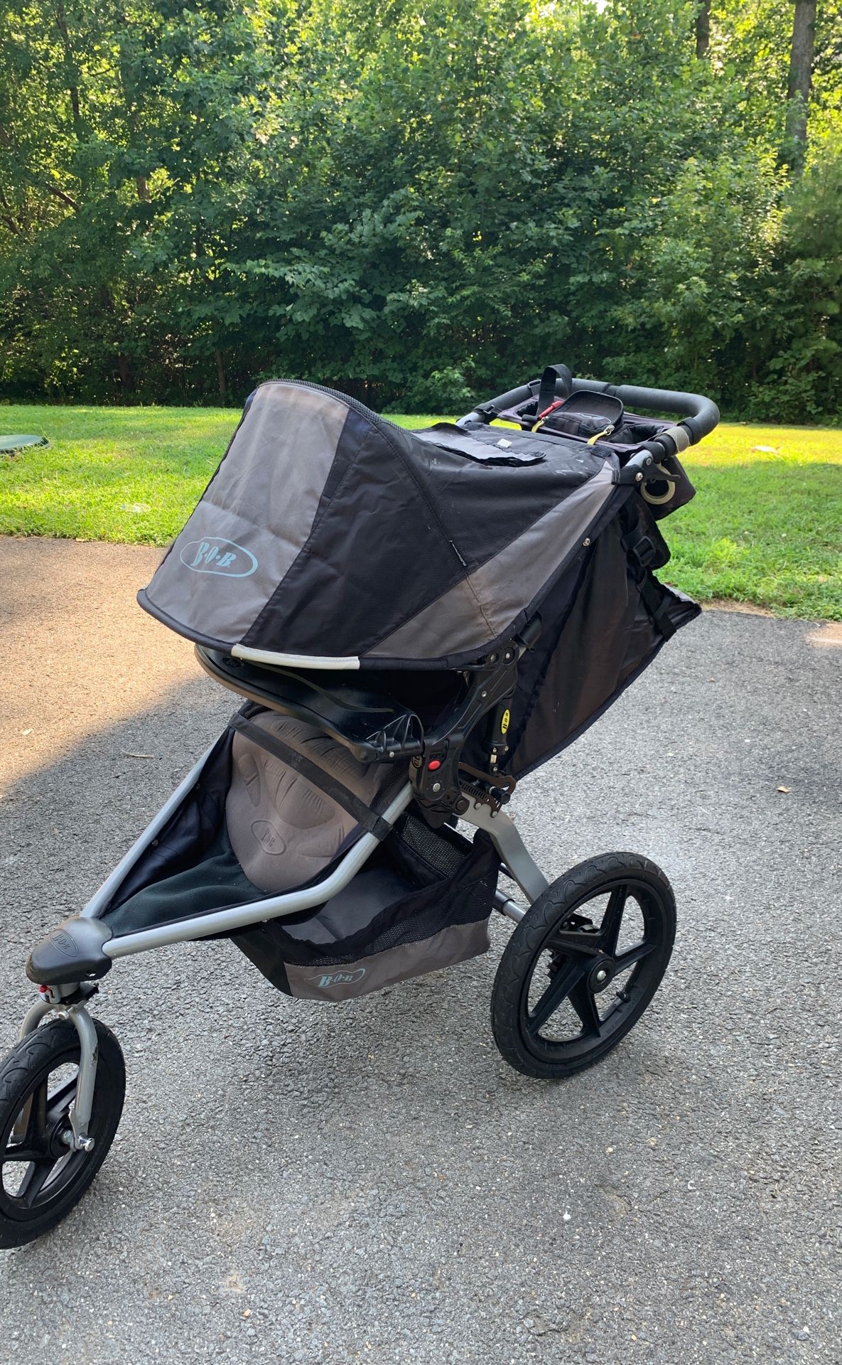 BOB single stroller, parent console, car seat adapter