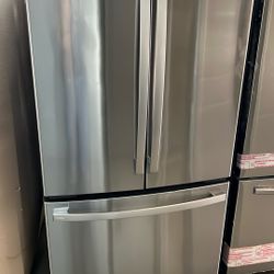 NEW OPEN BOX GE COUNTER DEPTH FRENCH STYLE REFRIGERATOR 
