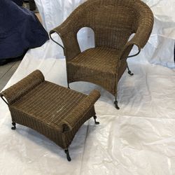 Chair and matching Ottoman