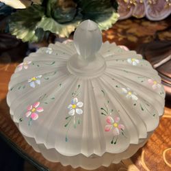 Antique Frosted Candy Dish 