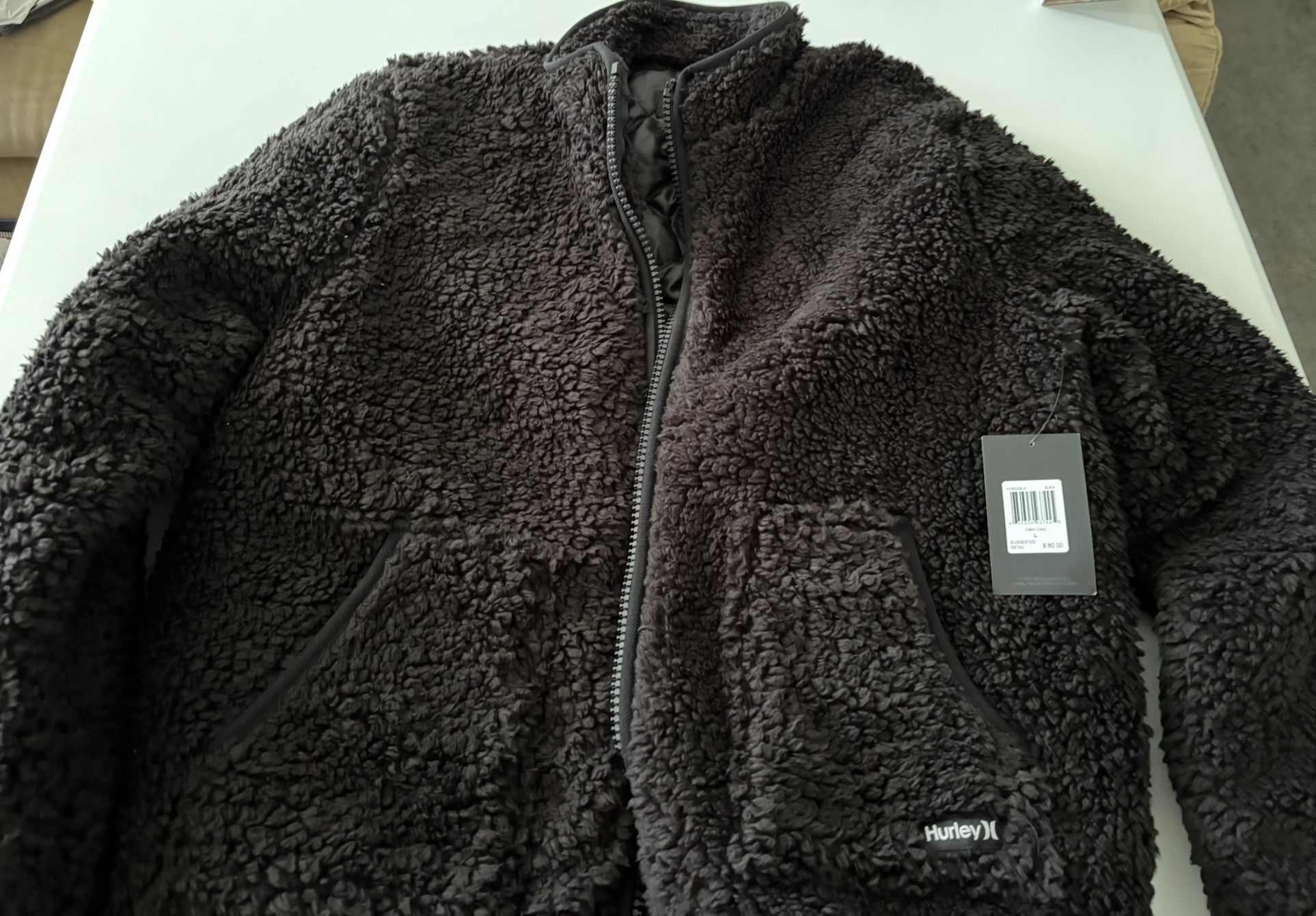 Hurley Cabin Cozy Sherpa Jacket Size L