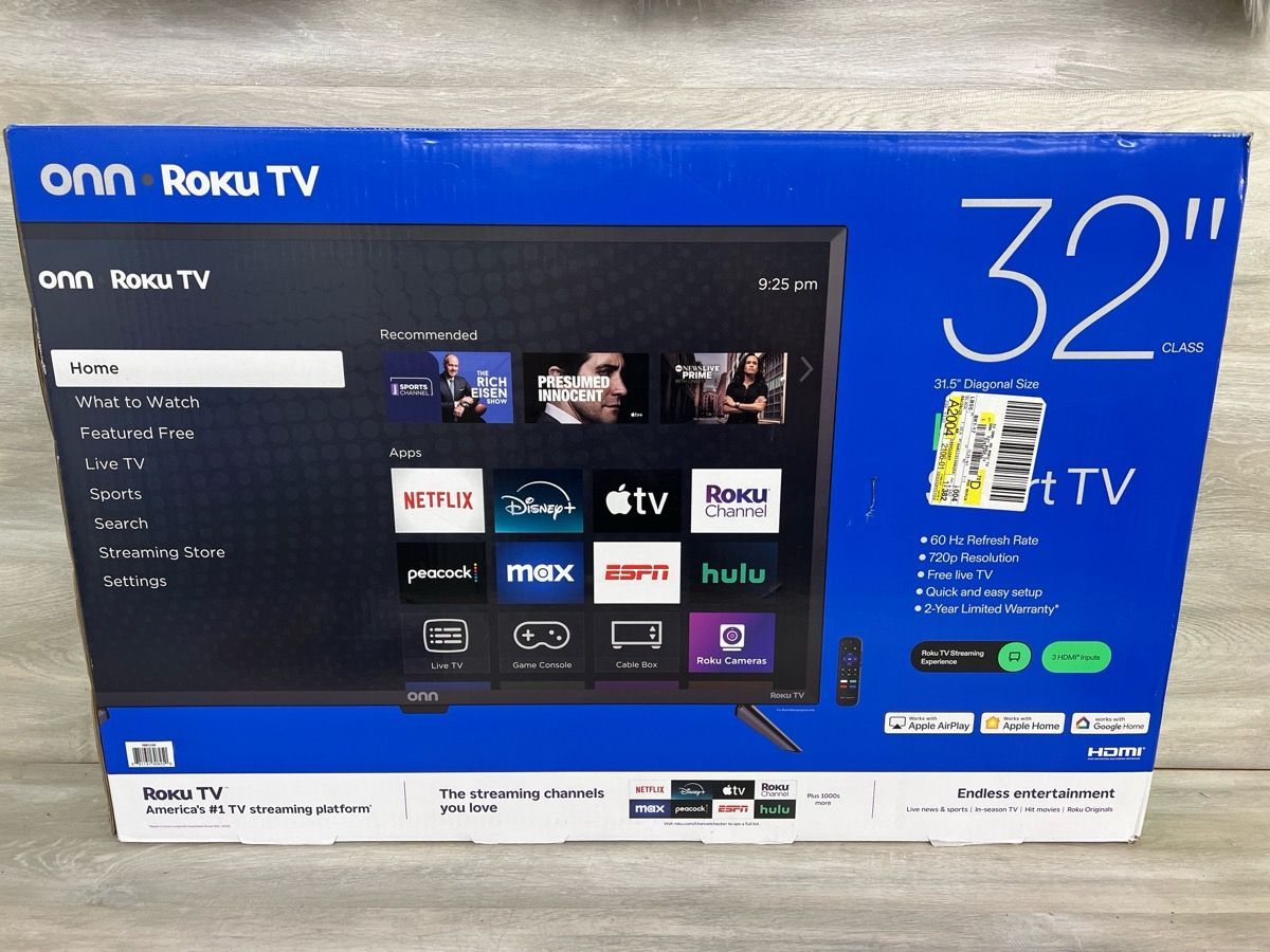Onn 32” Class HD (720P) LED Roku Smart Television (PO1021627)