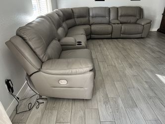 Big Sectional Couch Real Leather