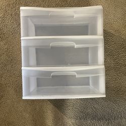 3 Drawers Plastic Storage 