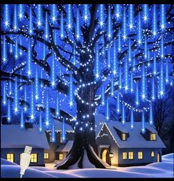 Christmas lights Blue Droplets 