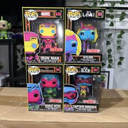 Marvel Black Light Funko Pop/Bundle of 4