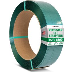 1/2" x 6500' Industrial-Grade Polyester (PET) Strapping Coil