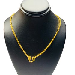 24K Yellow Gold Chain Link Design 29.6 Grams / 25" Length