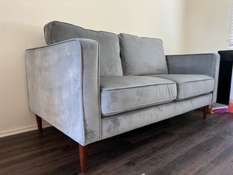 Velvet Grey Couch - Great Condition!!