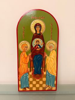 Icon of Mary with Saint Anne and Saint Joachim