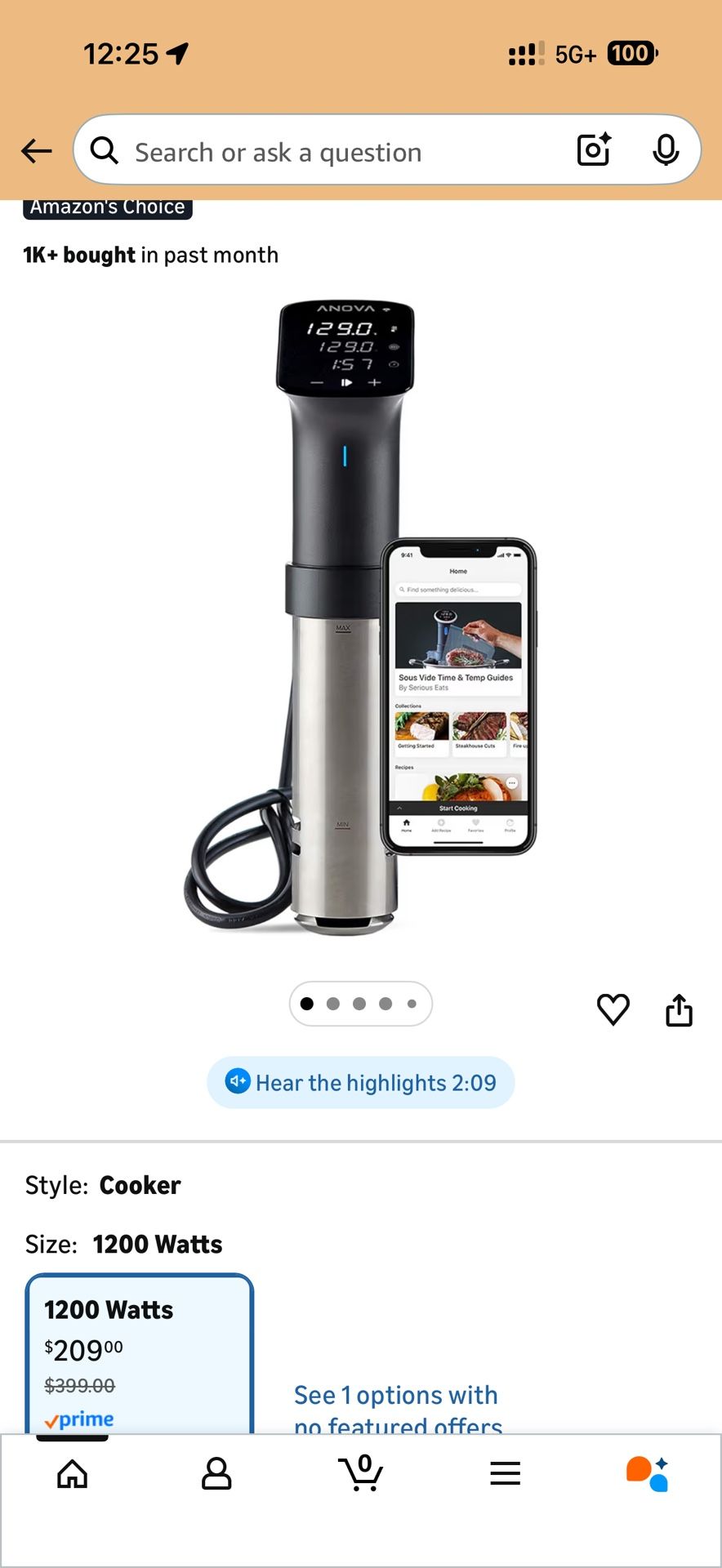 Anova Culinary Sous Vide Precision Cooker Pro