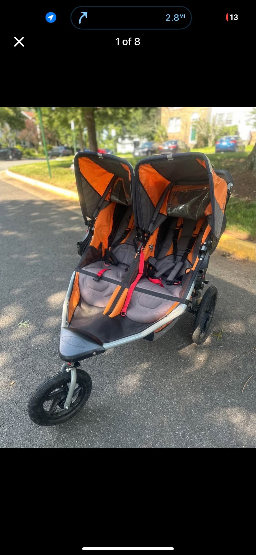Bob Revolution Duallie Double Jogger Stroller