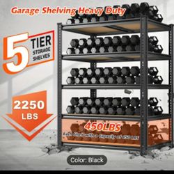 Brand New In Box 5 Tier Heavy Duty Garage Shelves 18"×36"×72" Holds Upto 2500lbs 