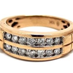 Mens Diamond/10K Gold Fashion Ring
