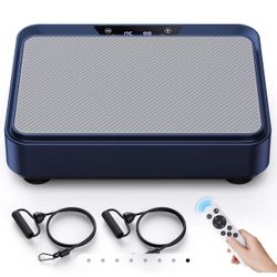 Mini Whole Body Vibration Plate with tension ropes Blue