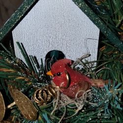 Church bird house with lights
