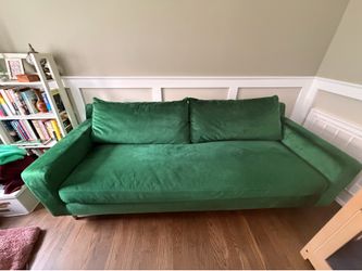 Interior Define Sloane Green Velvet 3-Seat Sofa