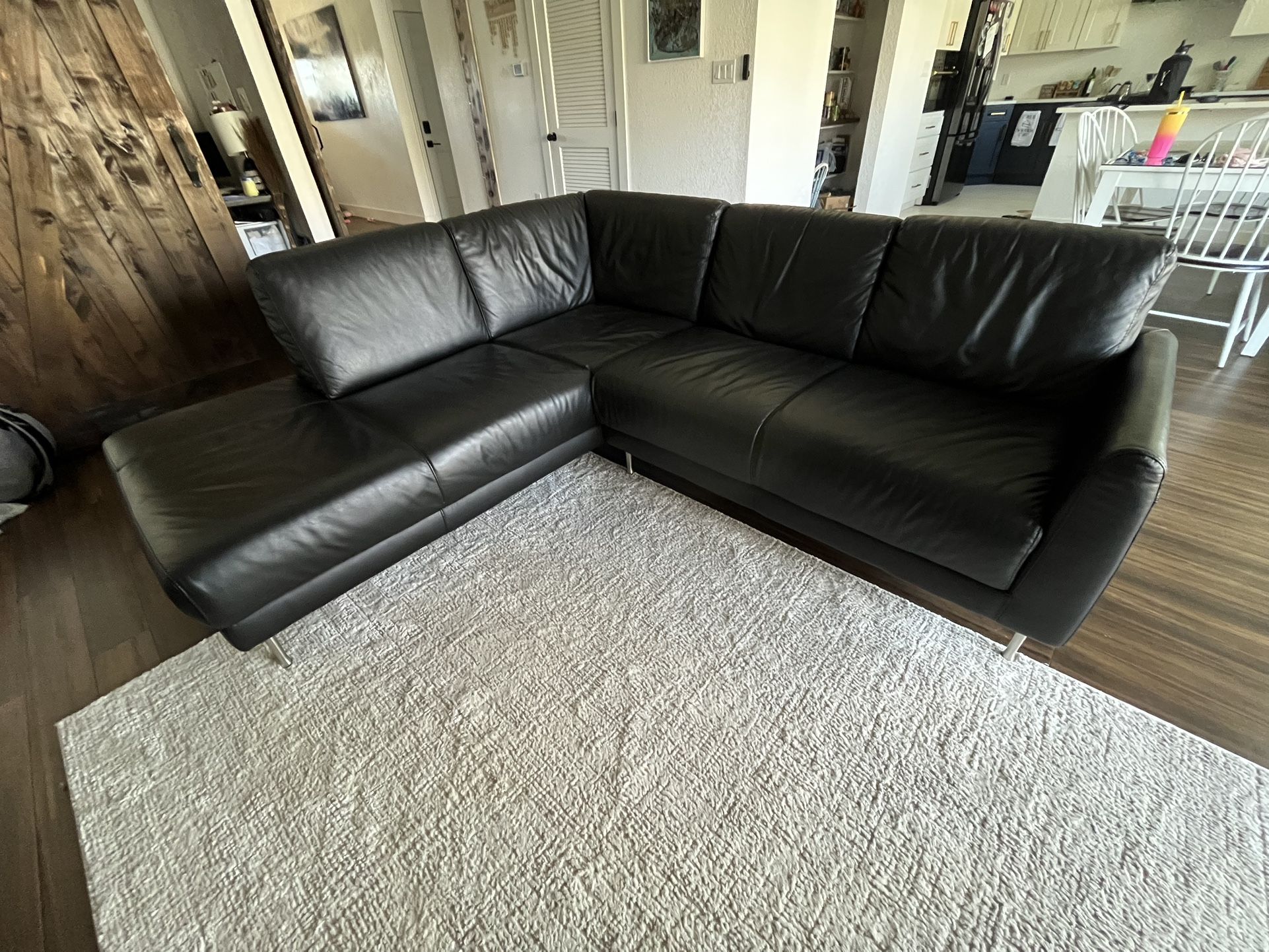 Real Leather Sectional