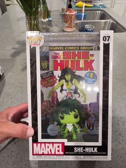 FUNKO POP 07 Comic Cover Art: Marvel SHE-HULK Vinyl Figure Special Edition NEW in Case and original plastic. Brand New, Never Opened