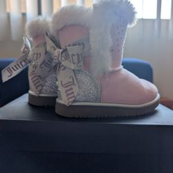 UGG boots for girls, JUICE COUTURE, pink, size US 9 M, for 2-3 years, 15.6 cm