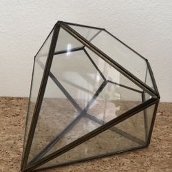 Glass Terrarium Planter Jar Succulent Diamond