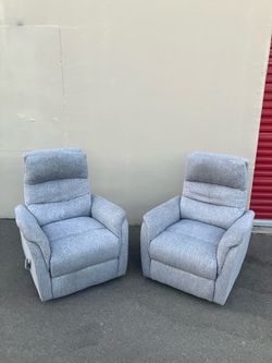Gray Recliner Chair Set