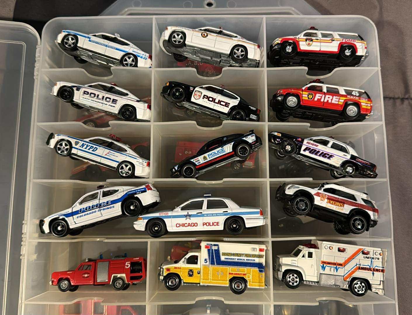 Delete if not allowed. FOR SALE: Lot of 15 Greenlight Hot Pursuit, Matchbox Lesney, Emergency Fire Premiums, and Jada, $100 shipped USA or best offer!
