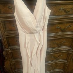 White by Vera Wang prom formal long dress baby pink XS or 0