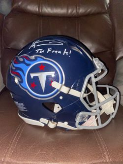 Tennessee Titans Authentic Speed Helmet Autographed by Jevon Kearse Inscription The Freak Beckett