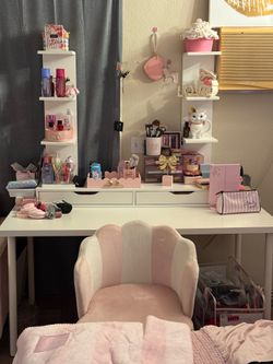 Vanity without mirror. Chair is included
