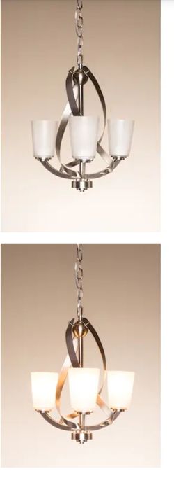 Kichler
Kichler Layla 3 -Light Brushed Nickel Frosted glass Mixed material Chandelier
