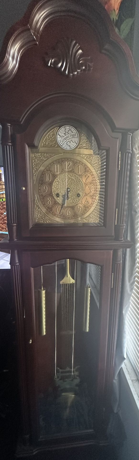 Grand Father Clock, Like New And Working Condition, It Comes With Original Key