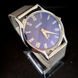 Seiko Super Slim Men's Vintage Stainless Steel Watch RARE