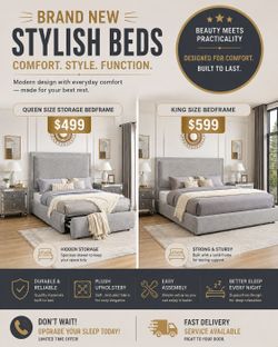 BIG SALE! BRAND NEW STORAGE BEDFRAME