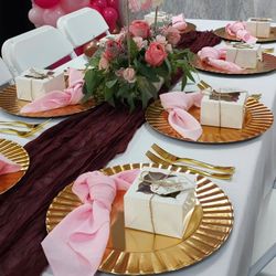 Pink Fabric Napkins- Party, Wedding Or Babyshower 