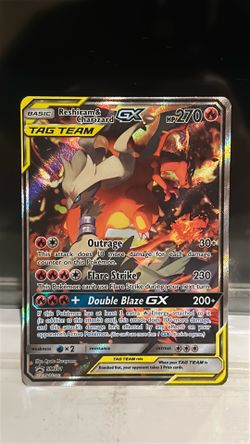 Charizard and Reshiram Alternate Art Tag Team GX Pokemon Card