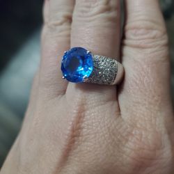 London Blue Topaz Sterling Silver Ring