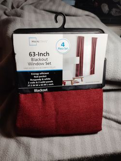 Mainstays 63-Inch Blackout Window Set, 4 Piece Set+ ( 2 Left )