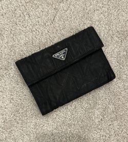 Vintage Prada Black Quilted Nylon Wallet