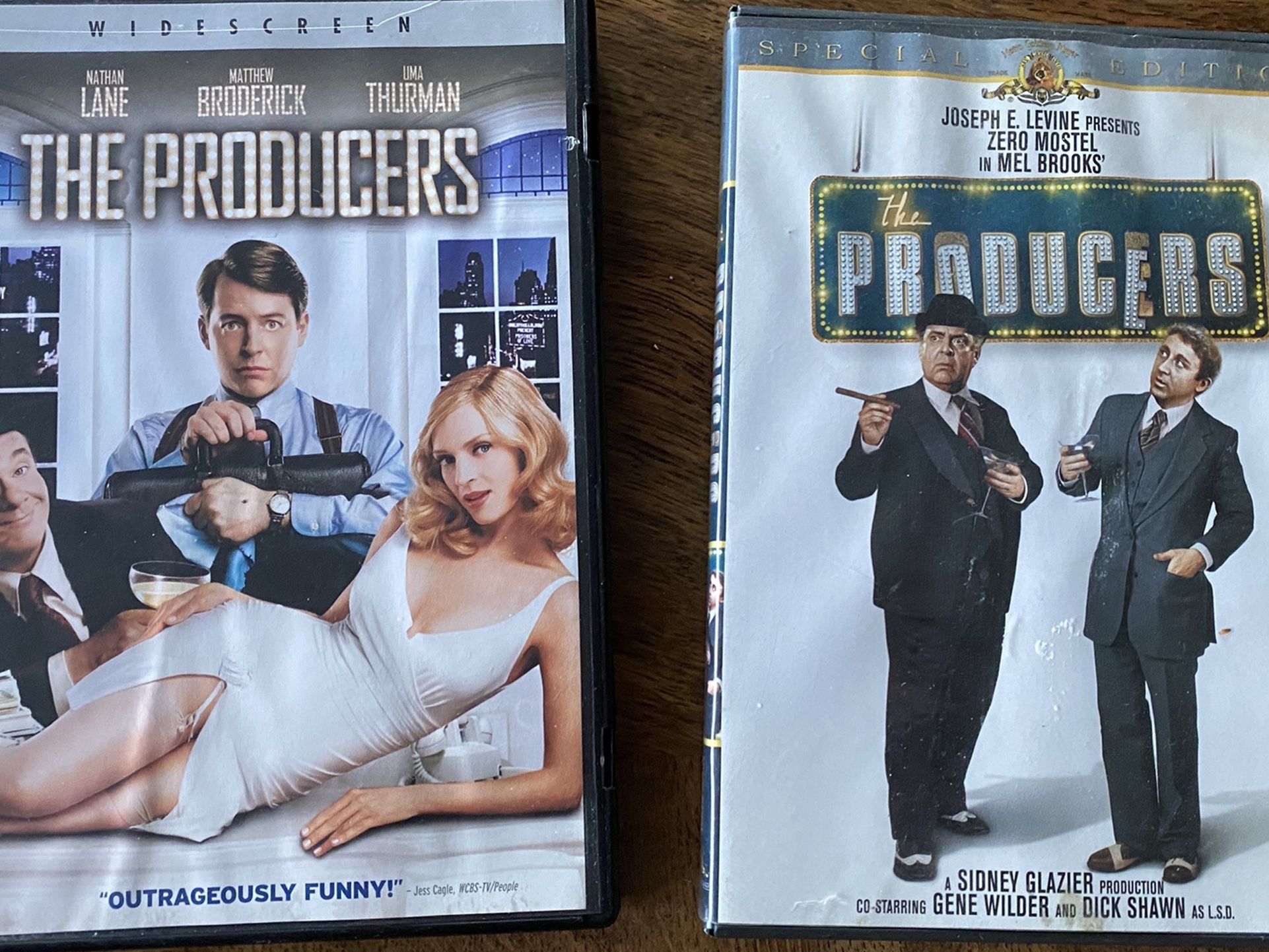 The Producers DVDs. 1968 and 2005. Perfect condition.