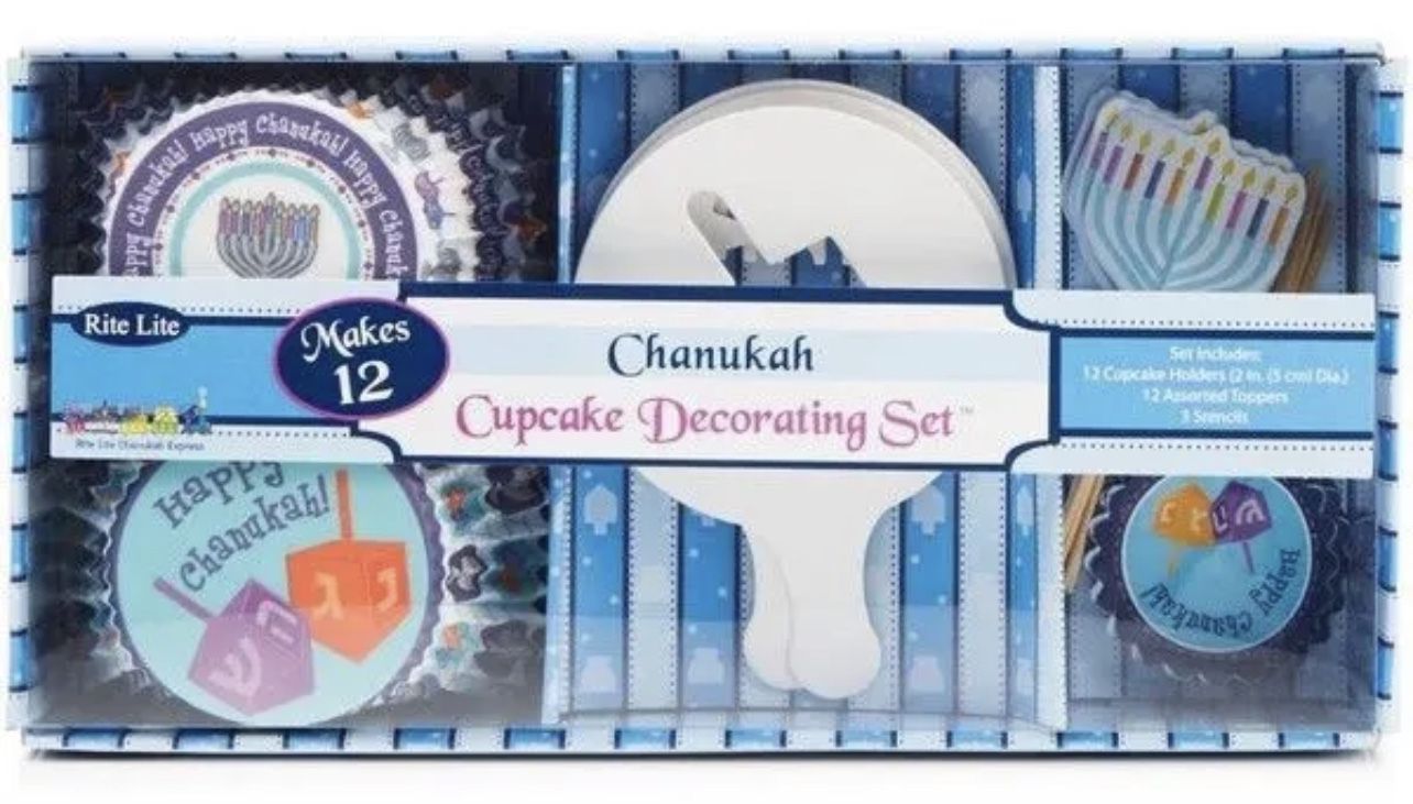 Rite Lite Chanukkah Hanukkah Cupcake Devorating Set for 12