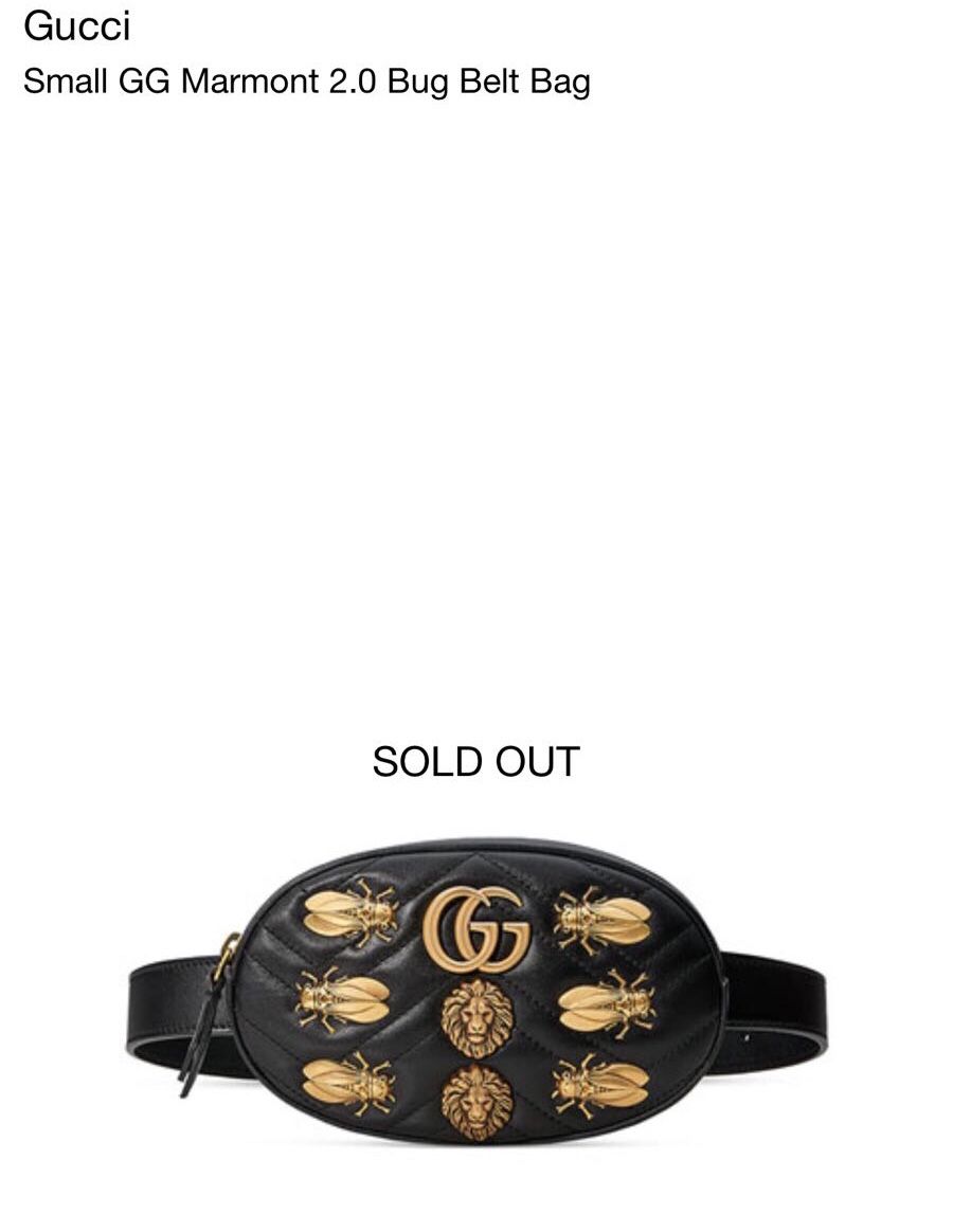 Brand new Small GG marmont bug belt bag
