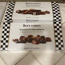 Sees candies, nuts and Chews 11 ounce and assorted chocolates 12.7 ounce 4 for $60 Great Christmas Gifts 🎁 
