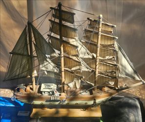 Wooden Tall Ship Sailing Vessel Model