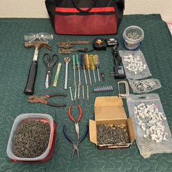 Tool Bag With Screws  And Tools