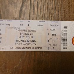 Vendo Un Boleto   Para La Banda Ms 